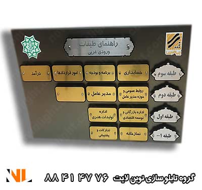 قیمت تابلو راهنمای طبقات