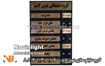 تابلو استیل راهنمای طبقات جدید