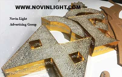 حروف کریستال تابلو سازی